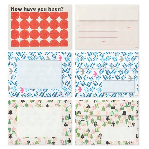 Midori Letter Set - Life Pattern Envelopes