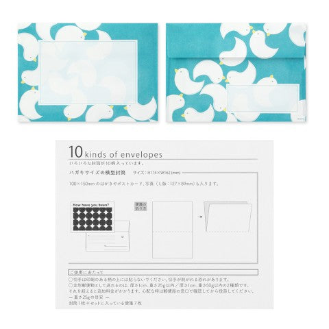 Midori Letter Set - Life Pattern Envelopes