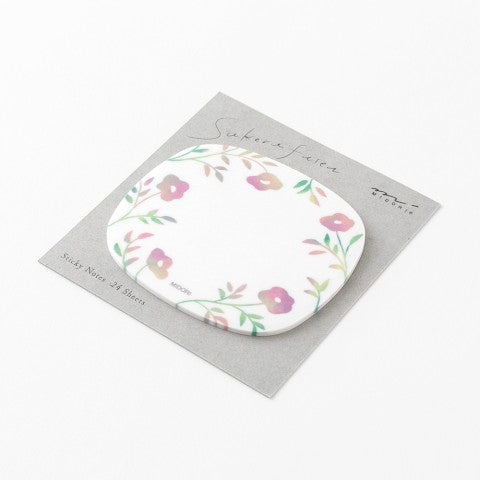 Midori Sticky Notes - Transparency Flower Pink