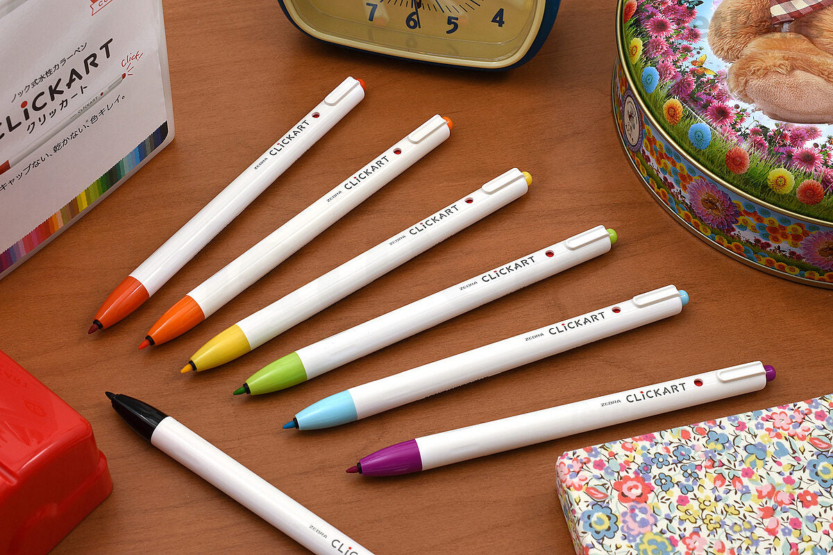 Clickart Knock Sign Pen 0.6 - 12 Color Set