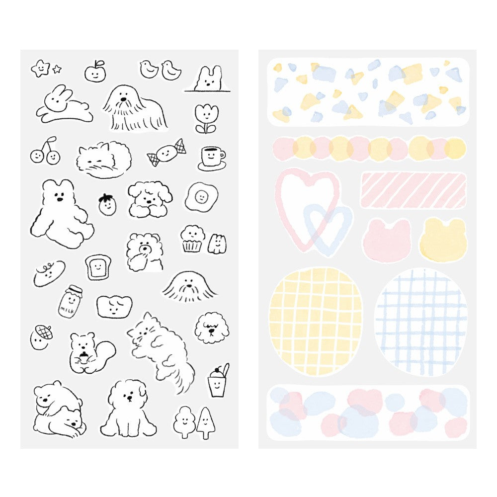 Midori 2 Sheets Sticker - Cute Motif