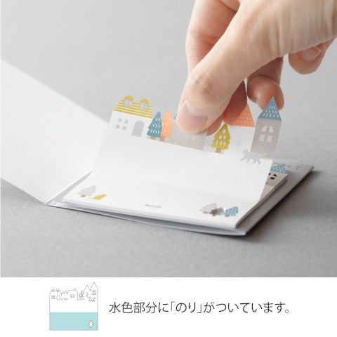 Midori Die-cut Sticky Notes - Town
