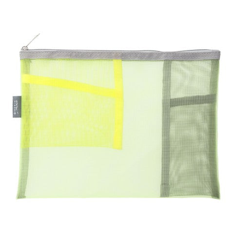 Pen & Tool Mesh Pouch - Yellow Green