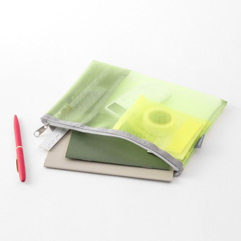Pen & Tool Mesh Pouch - Yellow Green