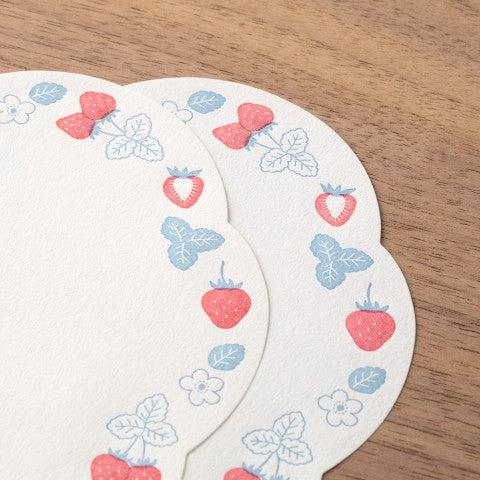 Letterpress Letter Set - Strawberry