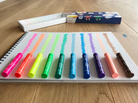 Kokuyo Neon Crayons - 10 Colors