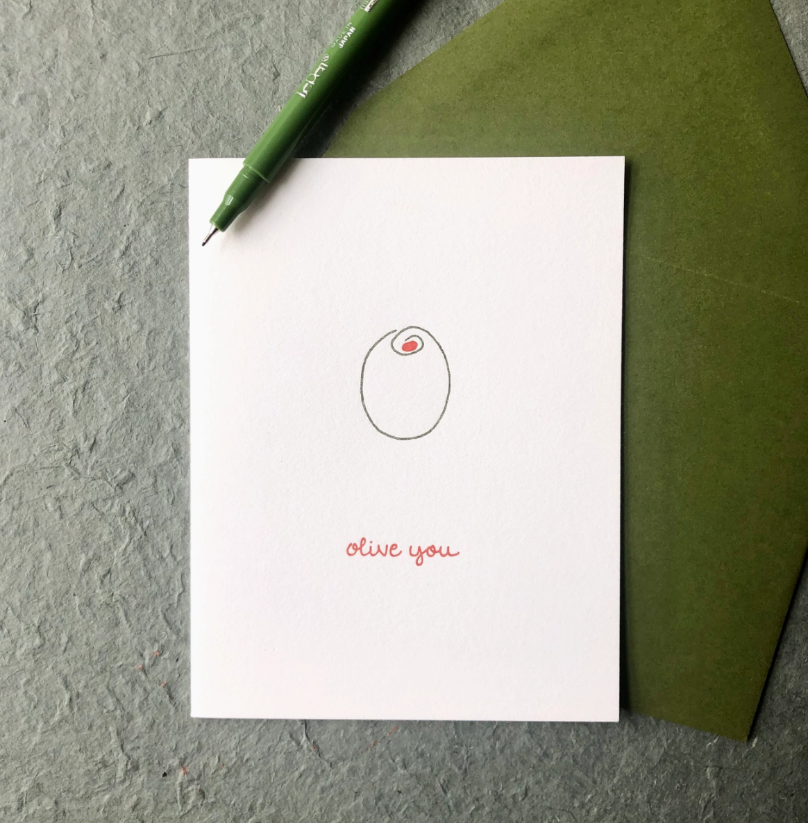 Olive You Greeting Card