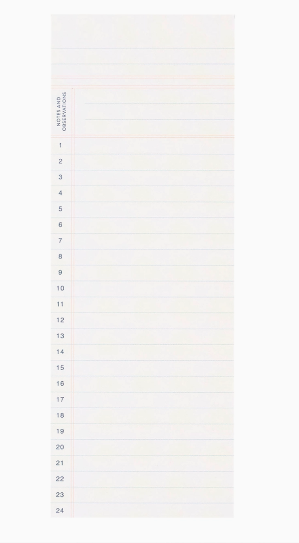 Notes and Observations Lined Notepad