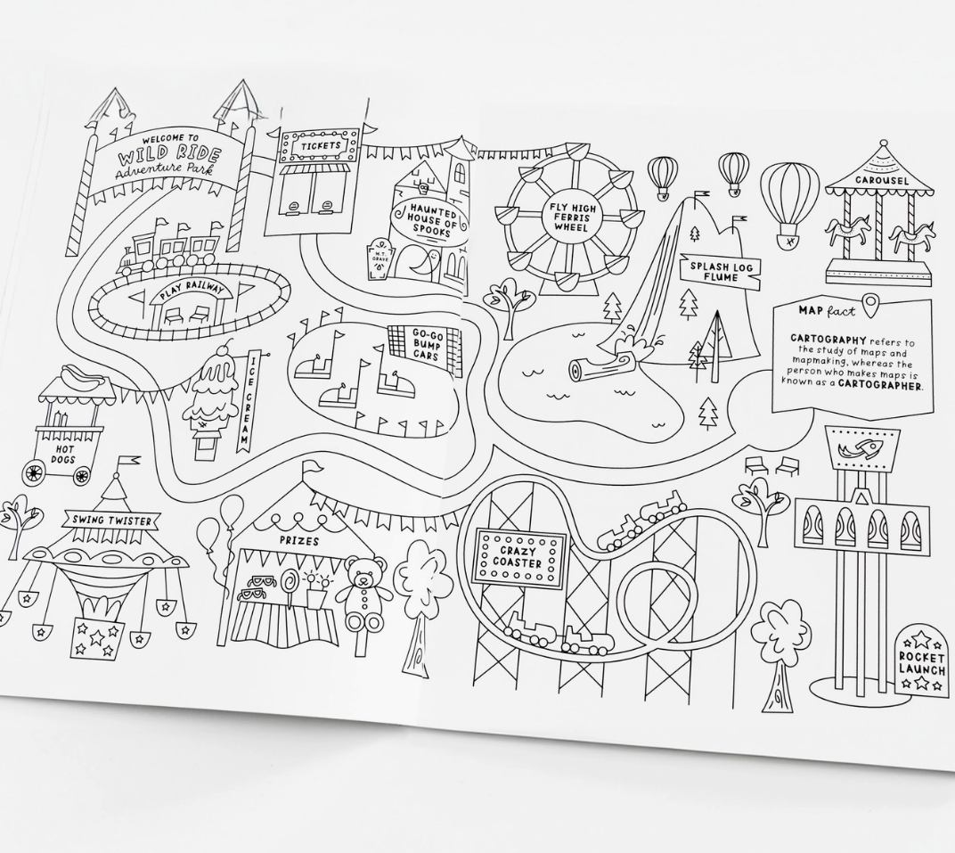 Imaginary Maps Coloring Book