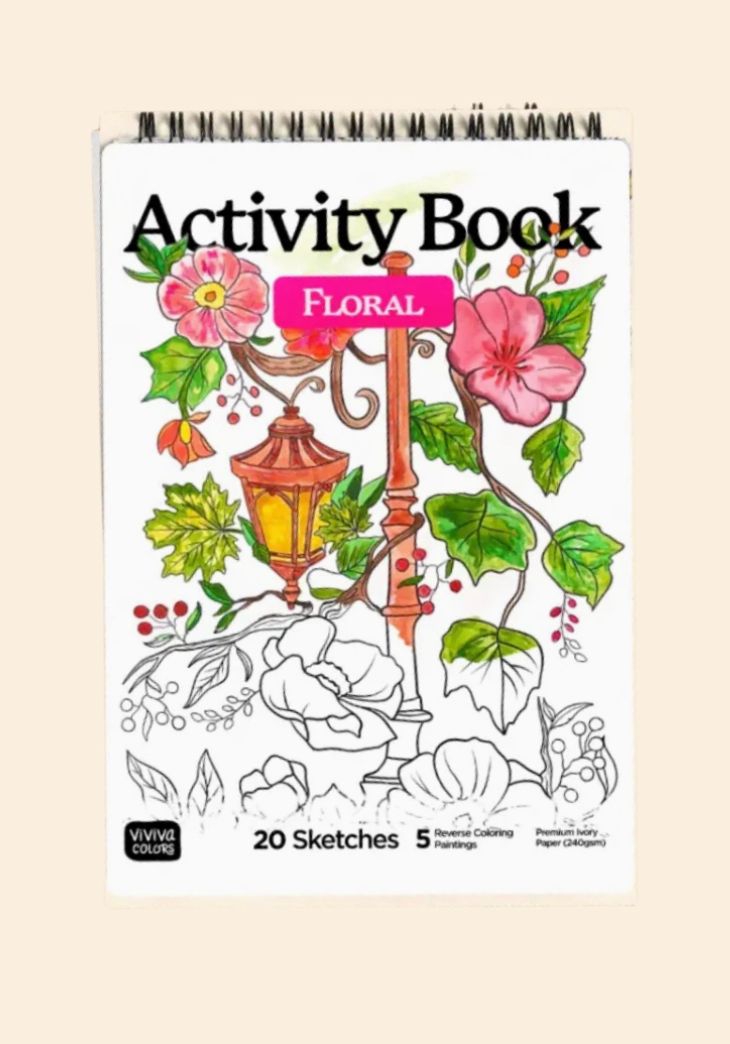 Viviva Colors Floral Coloring Book (A6)