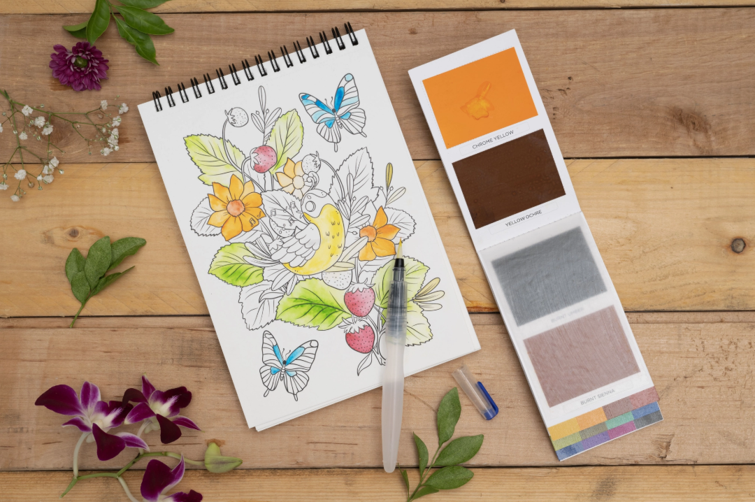 Viviva Colors Floral Coloring Book (A6)