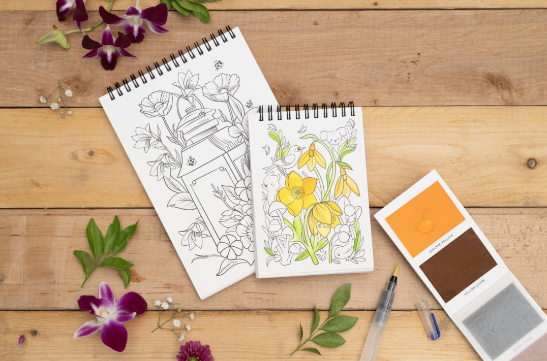 Viviva Colors Floral Coloring Book (A6)