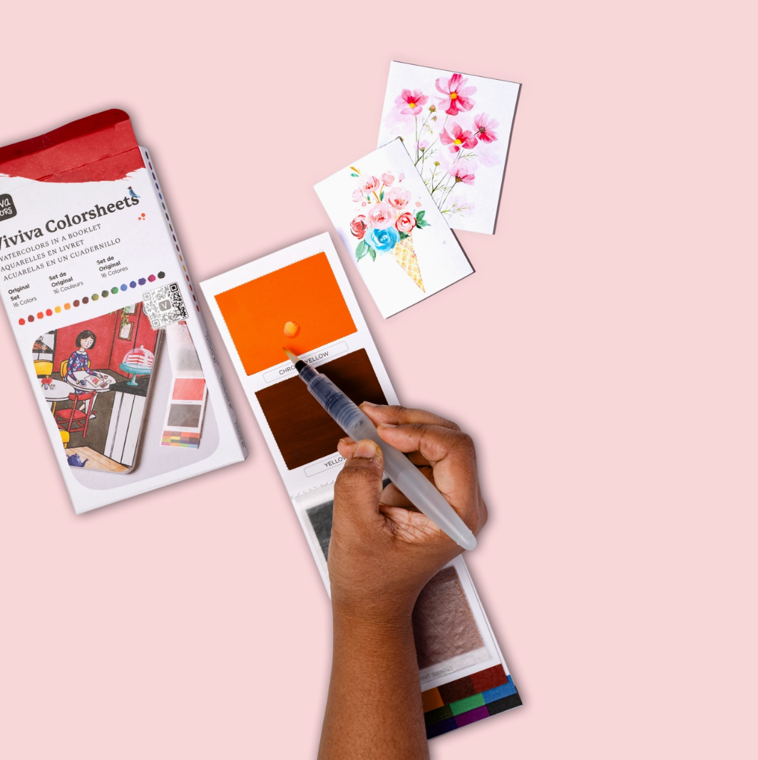 Viviva Colors Original Colorsheets - 16 Handmade Watercolors
