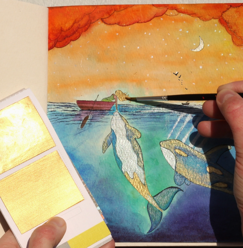 Viviva Colors Metallics Colorsheets- 10 Handmade Watercolors