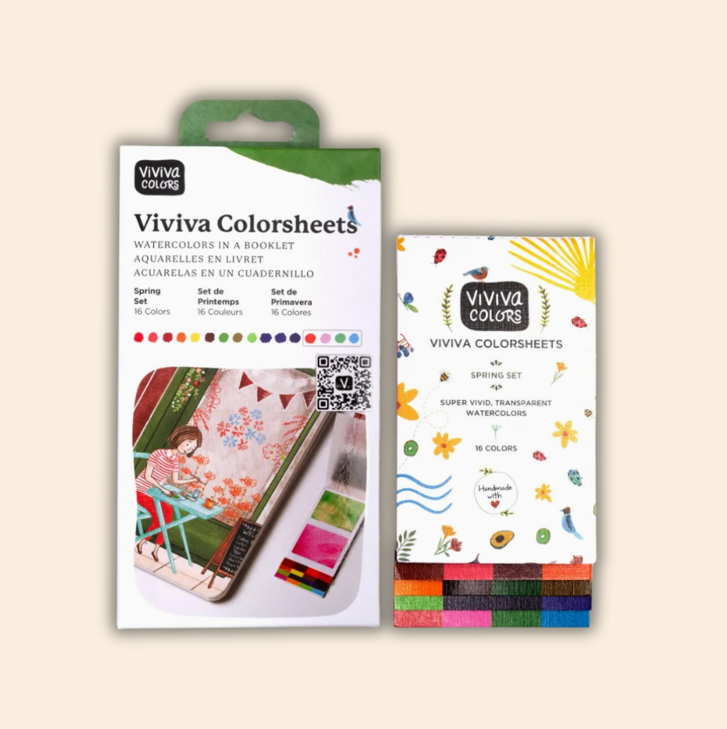 Viviva Colors Spring Colorsheets - 16 Handmade Watercolors