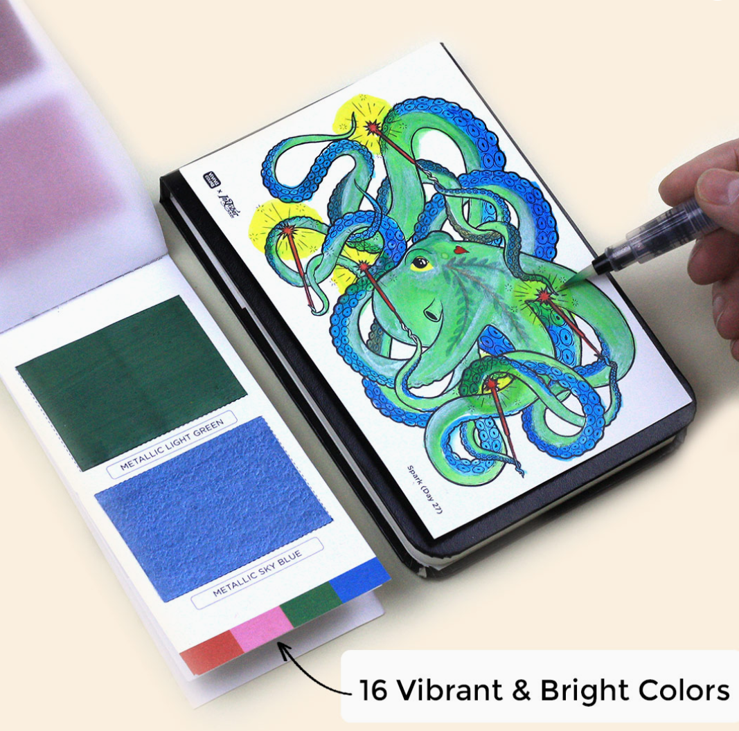 Viviva Colors Spring Colorsheets - 16 Handmade Watercolors