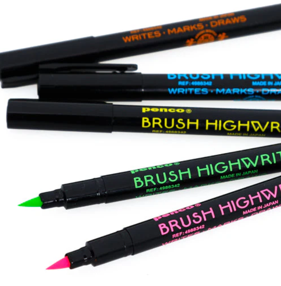 Penco Highlighter Brush Pen Set