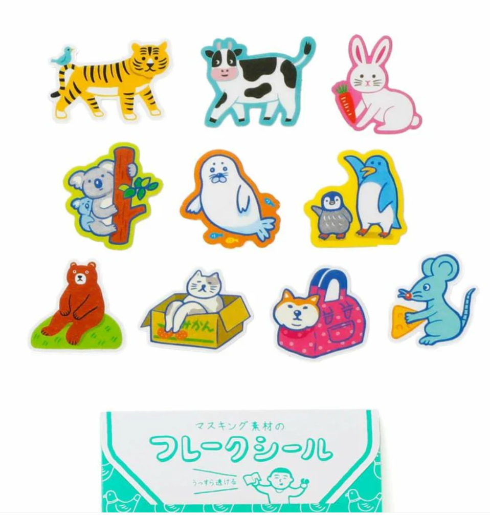 Flake Stickers - Laid-Back Animals
