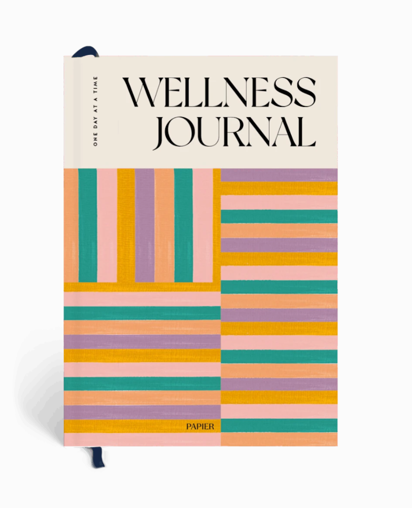 Happy Stripes A5 Hardcover Guided Wellness Journal