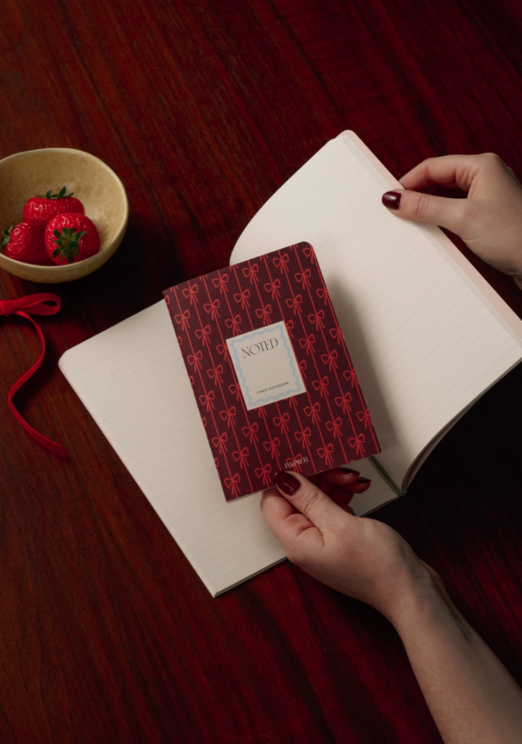 Checkerboard & Bows Softcover Notebook Set of 2 - A5 & A6