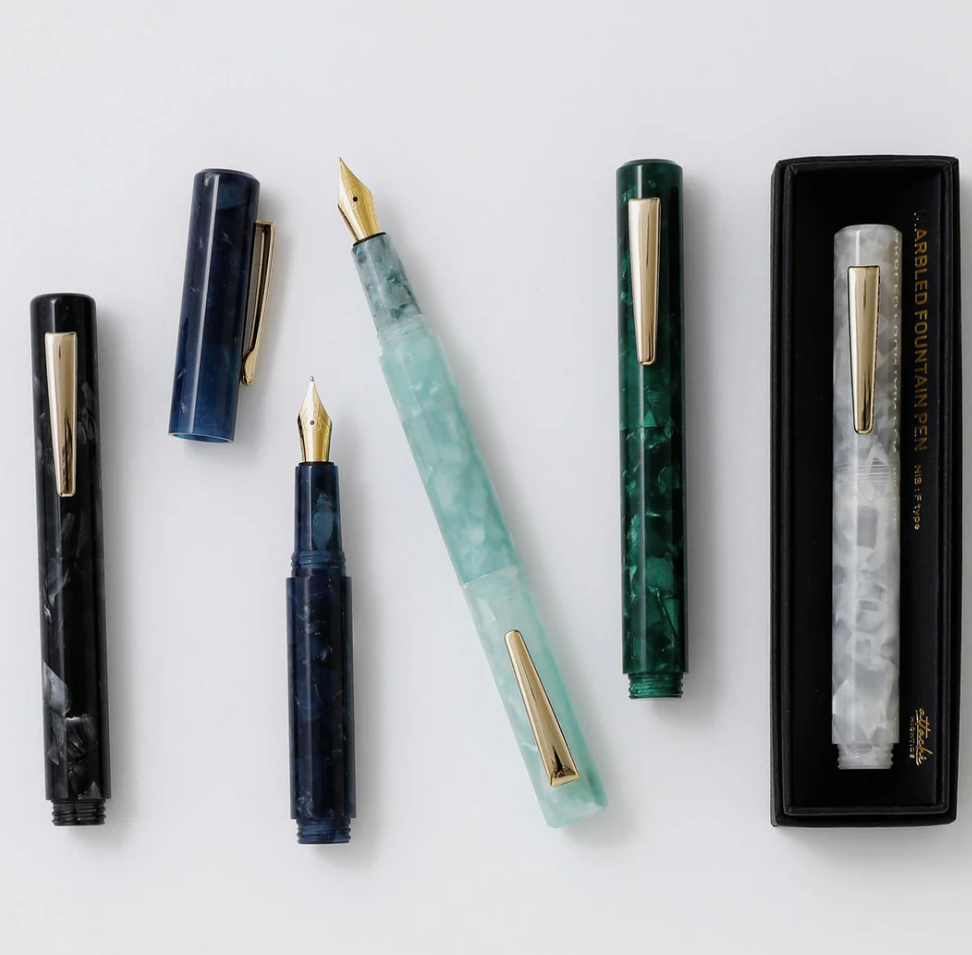 Marbled Fountain Pen - Mint