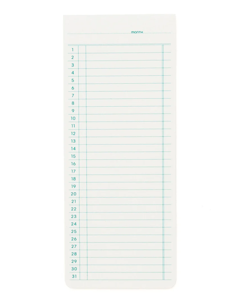 Sticky Memo Pad/ Monthly - White
