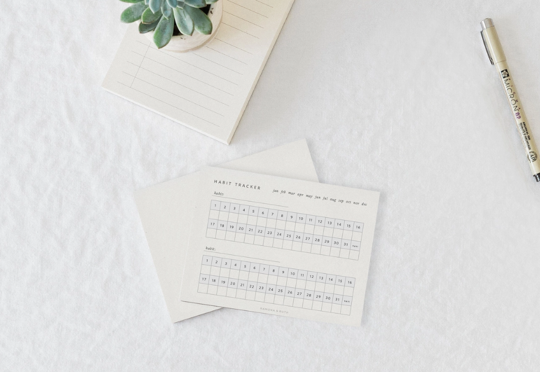 Monthly Habit Tracker Notepad