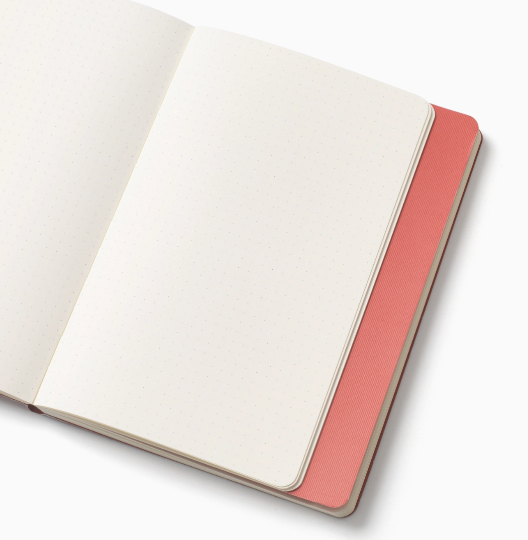 Pink Waves Stepped A5 Softcover Lined Notebook