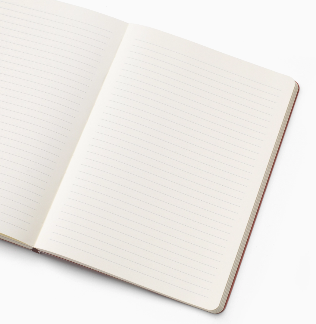 Pink Waves Stepped A5 Softcover Lined Notebook