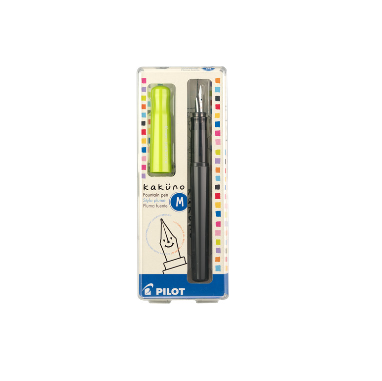 Pilot Kakuno Fountain Pen - Medium Black Ink