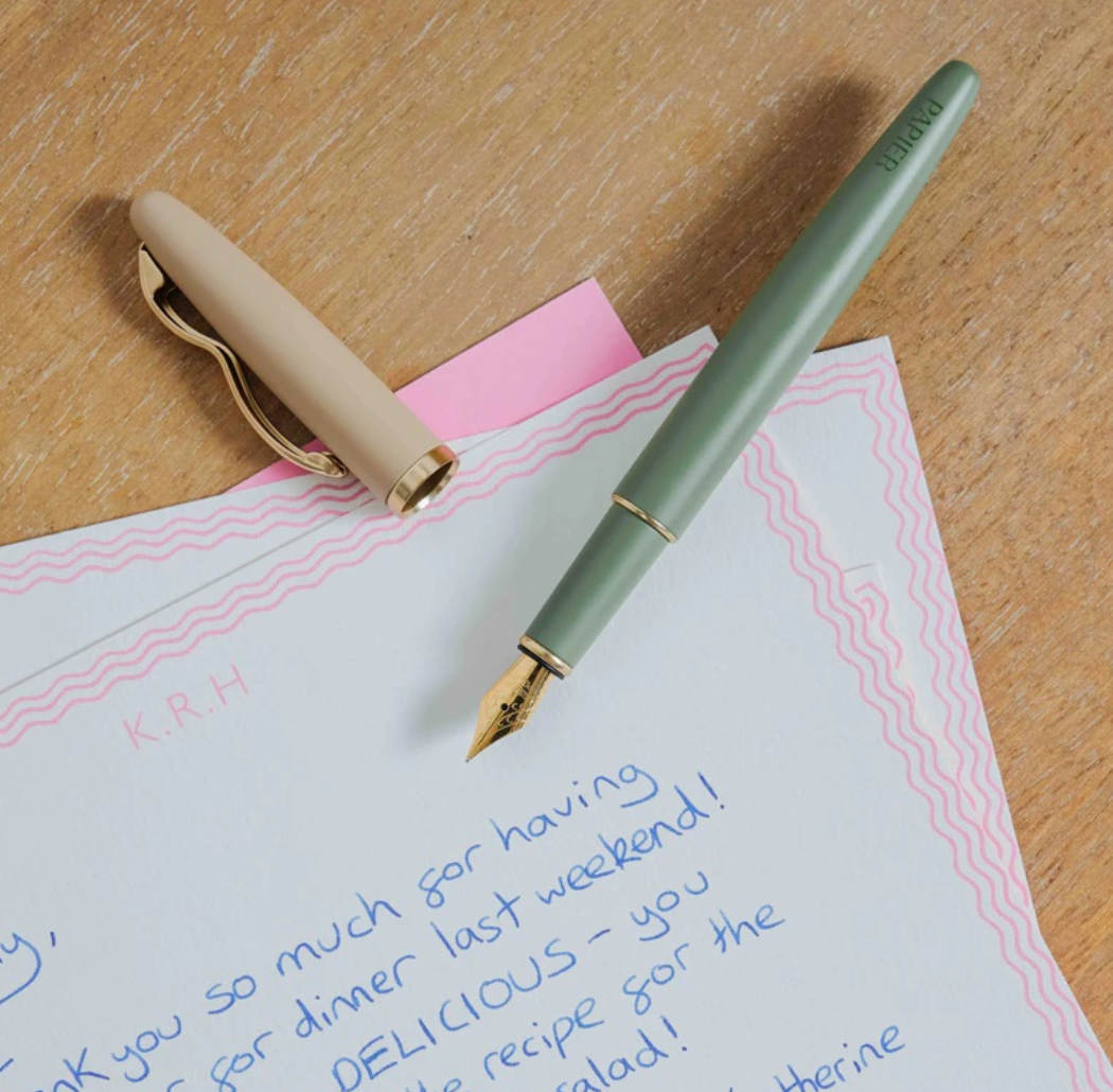 Papier Wave Fountain Pen - Blue Ink