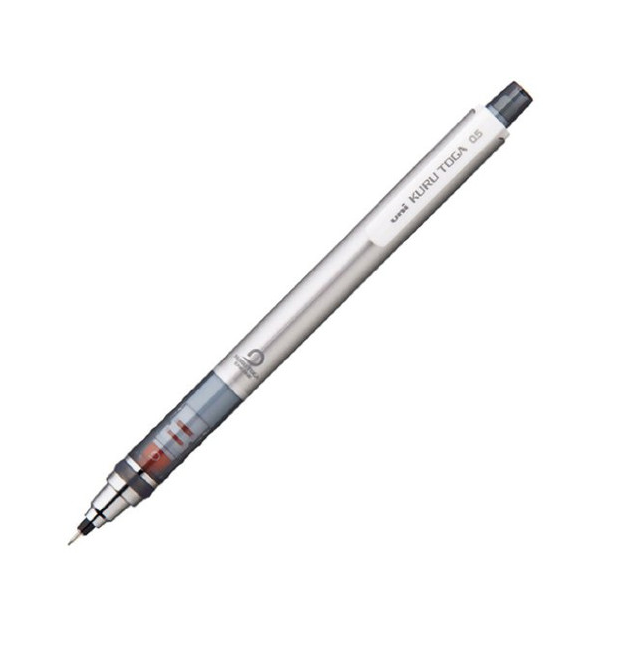 Kuru Toga Mechanical Pencil - 0.5 mm - Silver Body