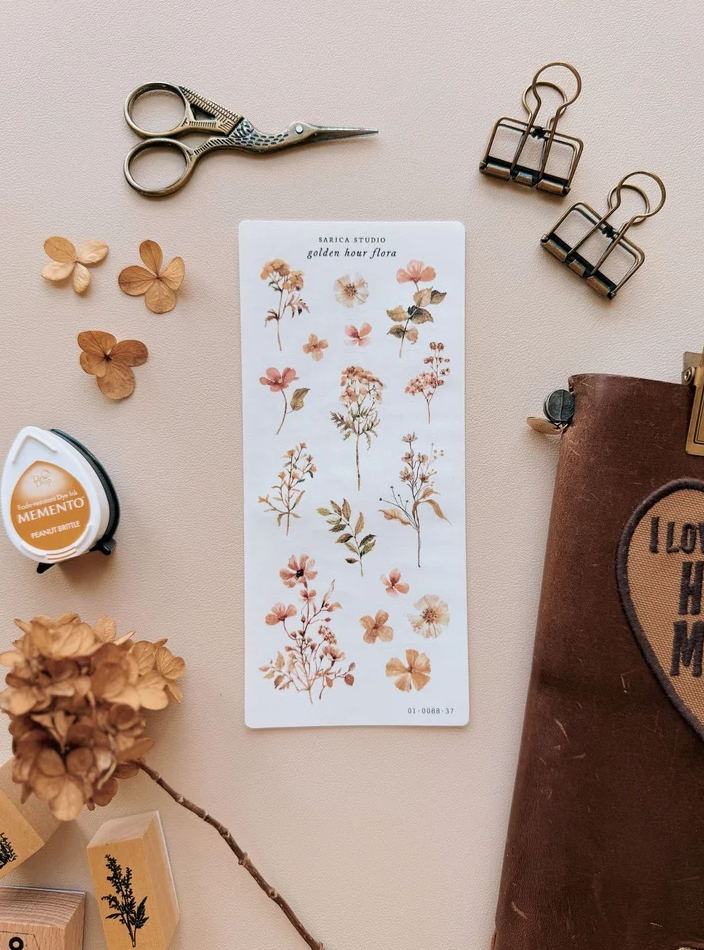 Golden Hour Flora Stickers