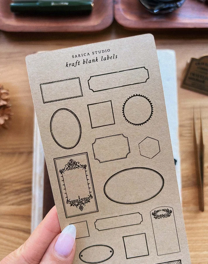 Kraft Blank Label Stickers