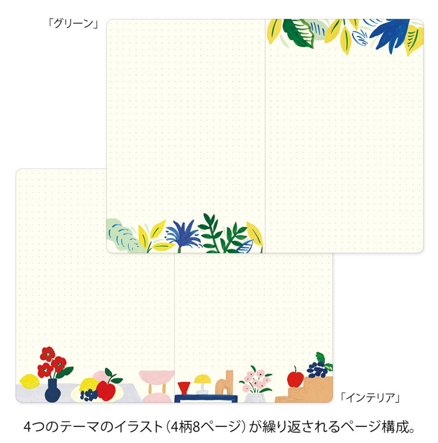 Yuru Log Notebook B6 Motif Textile
