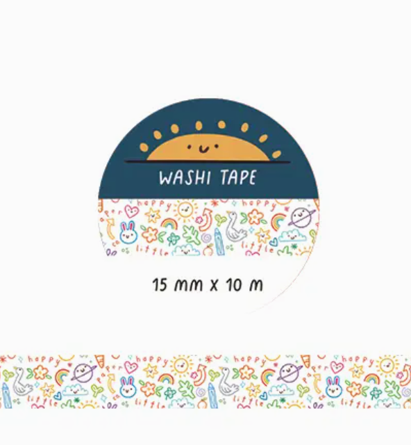 Happy Scribbles Washi Tape