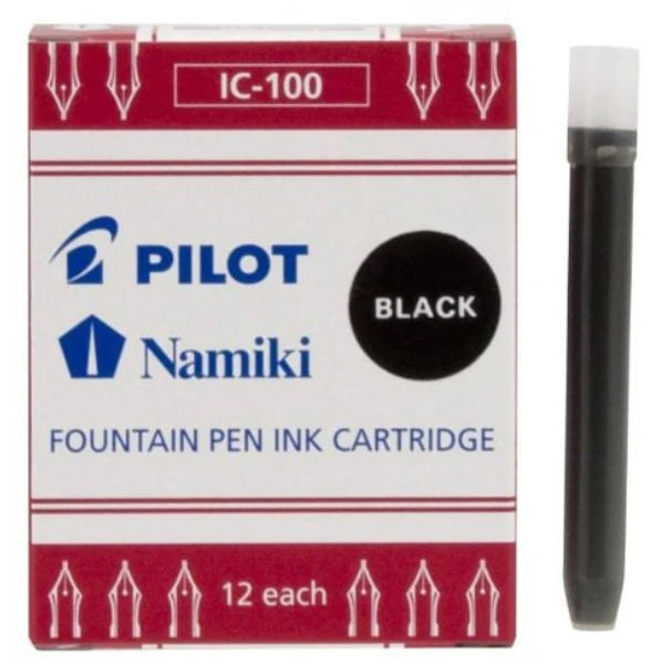 PILOT NAMIKI FP REFILL IC100 BLACK 12PCS (ICC12BLK)