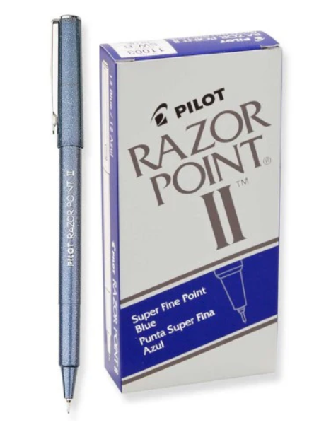 Pilot Razor Point II Marker Pen - Super Fine Blue