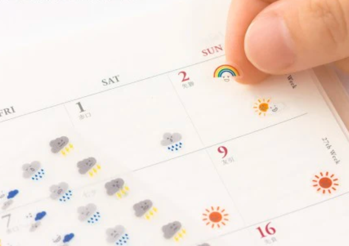 Midori Sticker Sheet Feelings Weather