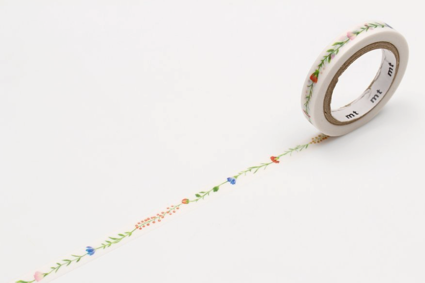 Washi Tape 7mm Flower Line
