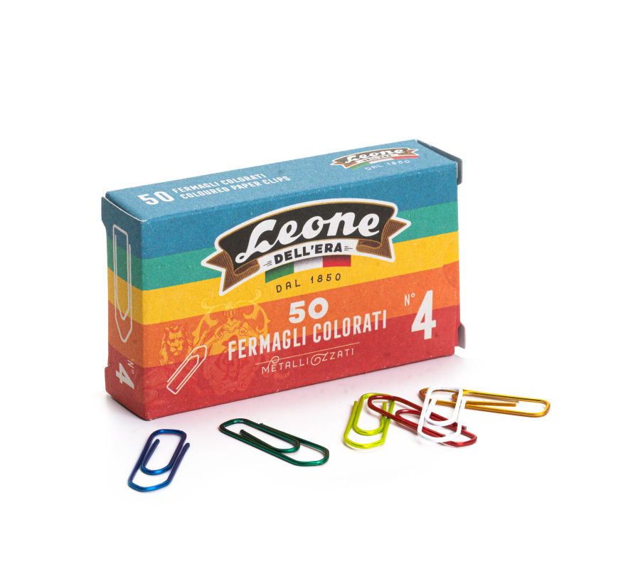 Leone Mixed Metallic Color Paper Clips