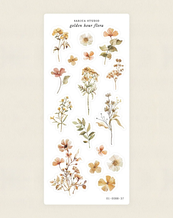 Golden Hour Flora Stickers