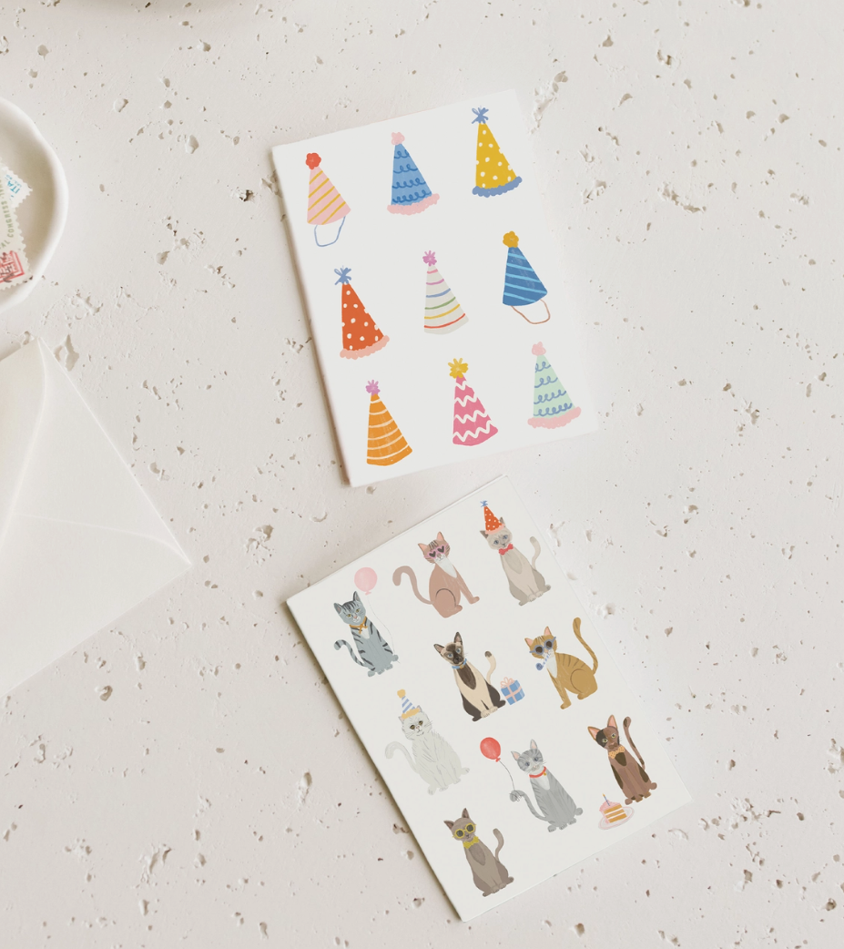 Birthday Hats Mini Card