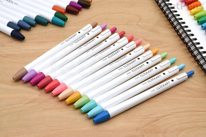 Clickart Knock Sign Pen 0.6 - 12 Color Set