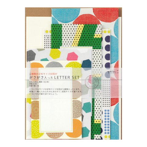 Midori Letter Set - Bright Geo Envelopes