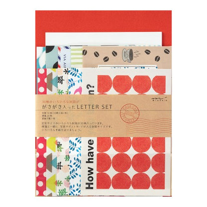 Midori Letter Set - Life Pattern Envelopes