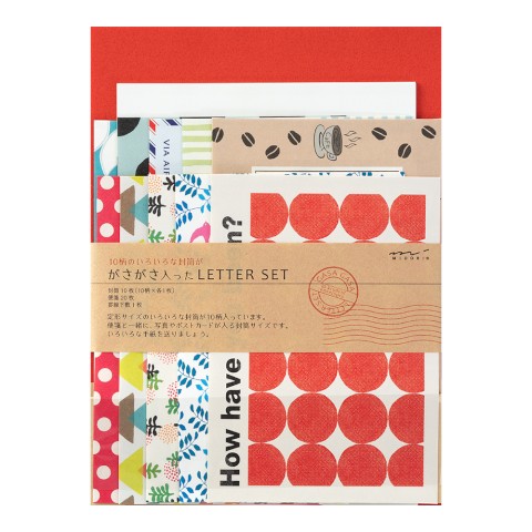 Midori Letter Set - Life Pattern Envelopes