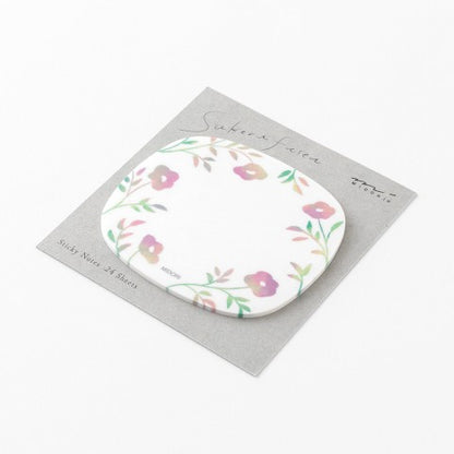Midori Sticky Notes - Transparency Flower Pink
