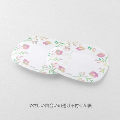 Midori Sticky Notes - Transparency Flower Pink