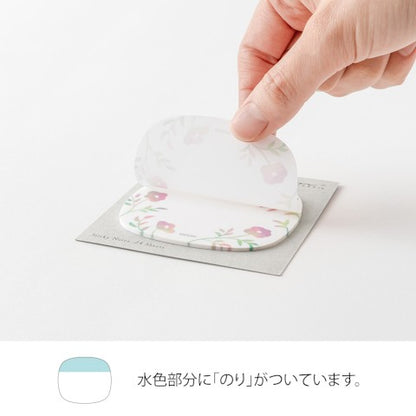 Midori Sticky Notes - Transparency Flower Pink